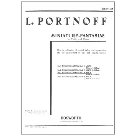 Portnoff, L.: Russische Fantasie in a-Moll Nr. 3 