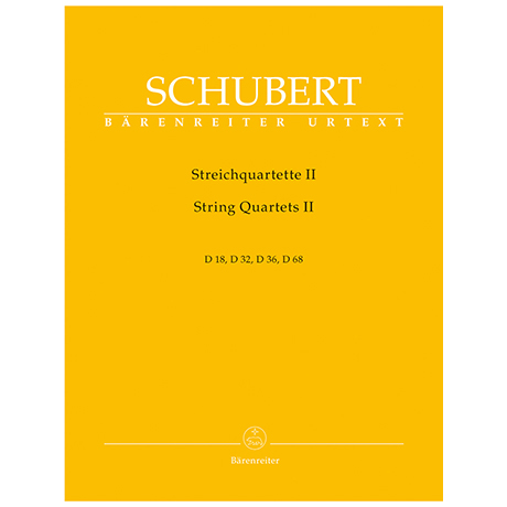 Schubert, F.: Streichquartette Band 2 – D18, D32, D36, D68 