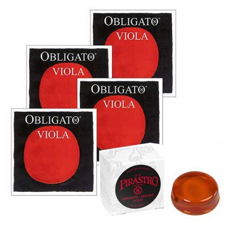 OBLIGATO Violasaiten SATZ + Kolophonium von Pirastro 4/4 | mittel