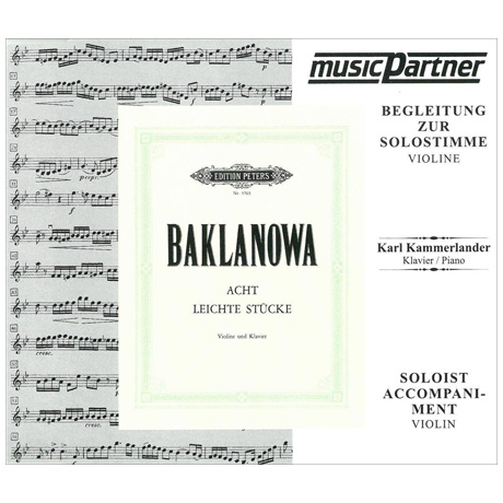 Baklanova, N.: 8 leichte Stücke für Violine und Klavier - CD 