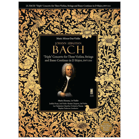 Bach, J. S.: Triple Concerto for 3 violins, strings and Basso Continuo BWV 164  D-Dur (+CD)