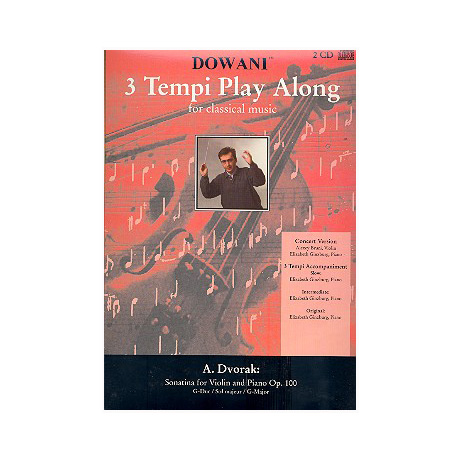 Dvořák, A.: Sonatine Op. 100 G-Dur – 3 Tempi Playalong 2CDs 