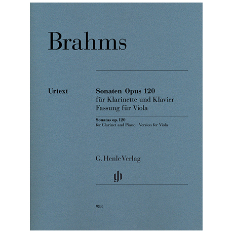 Brahms, J.: Violasonaten Op. 120/1-2 f-Moll und Es-Dur 