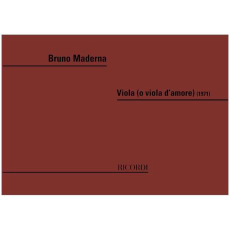 Maderna, B.: Viola (o viola d'amore) (1971) 