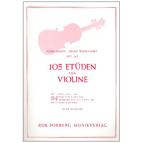 Benda, H./Wohlfahrt F.: 105 Etüden Op. 45 Band 2 