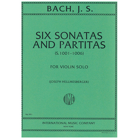 Bach, J. S.: Six (6) Sonatas and Partitas BWV 1001-1006 ( Hellmesberger ) 