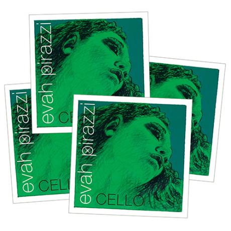 EVAH PIRAZZI Cellosaiten SATZ von Pirastro 4/4 | mittel