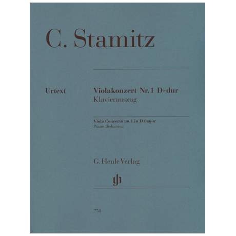 Stamitz, C.: Violakonzert D-Dur Urtext, Kadenz: Levin 