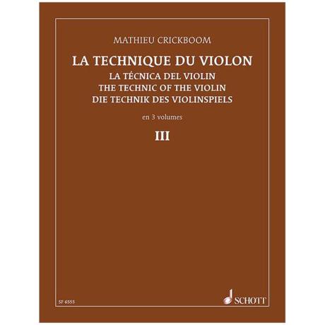 Crickboom, M.: Die Technik des Violinspiels Band 3 