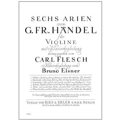 Händel, G. F.: 6 Arien Band 3 — Lamento 