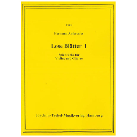 Ambrosius, H.: Lose Blätter Nr. 1 