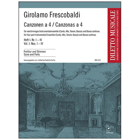 Frescobaldi, G.: Canzonen a 4 Heft 1 (Nr. I - IV) 