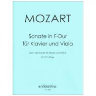 Mozart, W. A.: Violasonate F-Dur nach KV 377 