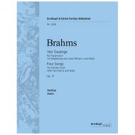 Brahms, J.: 4 Gesänge Op. 17 