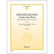 Mendelssohn Bartholdy, F.: Lieder ohne Worte Op. 102 