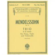 Mendelssohn Bartholdy, F.: Klaviertrio Op. 49 d-Moll 