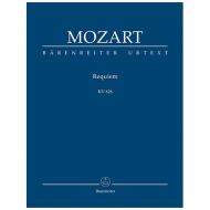 Mozart, W. A.: Requiem KV 626 – Mozarts Fragment mit den Ergänzungen von Joseph Eybler und Franz Xaver Süßmayr 