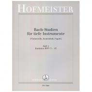 Siebach, K.: Bach Studien für tiefe Instrumente Heft 1: Kantaten BWV 3-45 