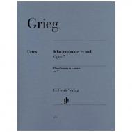 Grieg, E.: Klaviersonate e-Moll Op. 7 