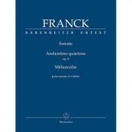 Franck, C.: Violinsonate/Andantino quietoso Op. 6/Mélancolie 