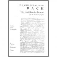 Bach, J.S.: 4 zweistimmige Kanons aus der Kunst der Fuge 