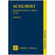 Schubert, F.: Streichquartettsatz D 703 c-Moll 