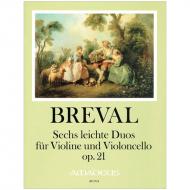 Bréval, J.-B.: 6 leichte Duos Op. 21 