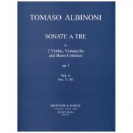 Albinoni, T.: Sonate a tre Op. 1 Band 4 (Nr. 10-12) 