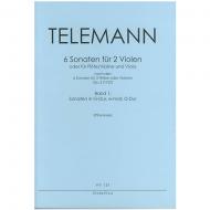 Telemann, G. Ph.: Sonaten Op. 2 Band 1 