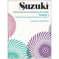Suzuki String Quartets for Beginning Ensembles Vol. 2 