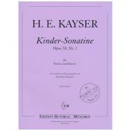 Kayser, H.E.: Kinder-Sonatine Op. 58, Nr. 2 (+CD) 