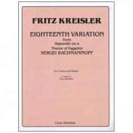 Rachmaninow, S. / Kreisler, F.: Eighteenth Variation from Rhapsody on a theme of Paganini 