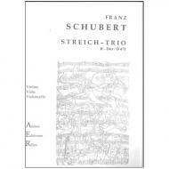 Schubert, F.: Streichtrio in B - Dur (D 471) 