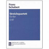 Schubert, F.: Streichquartett D 87 Op. posth. 125/1 Es-Dur 