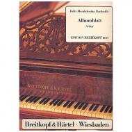Mendelssohn Bartholdy, F.: Albumblatt A-Dur 
