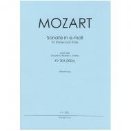 Mozart, W. A.: Violasonate e-Moll nach KV 304 