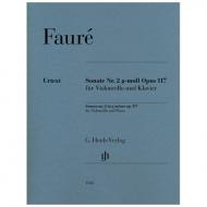 Fauré, G.: Violoncellosonate Nr. 2 Op. 117 g-Moll 