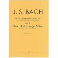 Bach, J. S.: 9 dreistimmige Sätze aus dem Wohltemperierten Klavier Teil I 