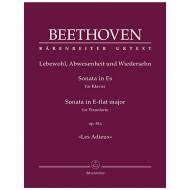 Beethoven, L. v.: Sonate für Klavier Es-Dur Op. 81a »Les Adieux« 