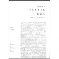 Pleyel, I.: 2 Duos (op. 24, Nr. 1 und 5) für 2 Violinen 