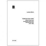 Berio, L.: Ausgewählte Leichte Duos aus »Duetti per due Violini« 