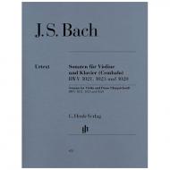 Bach, J. S.: Drei Violinsonaten BWV 1020, 1021,1023 