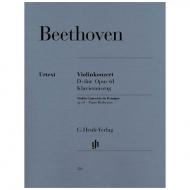 Beethoven, L. v.: Violinkonzert Op. 61 D-Dur Urtext, Kadenz: Levin 