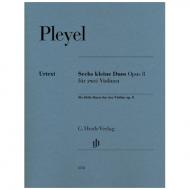 Pleyel, I.: Sechs kleine Duos Op. 8 für zwei Violinen 