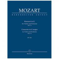 Mozart, W. A.: Konzert für Violine und Orchester Nr. 3 G-Dur KV 216 