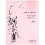 Sakom, J.: Violoncello-Etüden-Schule Heft 1 