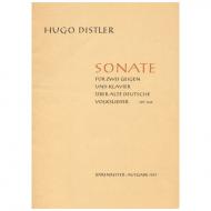 Distler, H.: Sonate über alte deutsche Volkslieder Op. 15a 