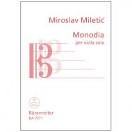 Miletic, M.: Monodia per Viola sola 