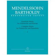 Mendelssohn Bartholdy, F.: Sämtliche Werke für Violoncello und Klavier Band 1 
