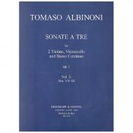 Albinoni, T.: Sonate a tre Op. 1 Band 3 (Nr. 7-9) 